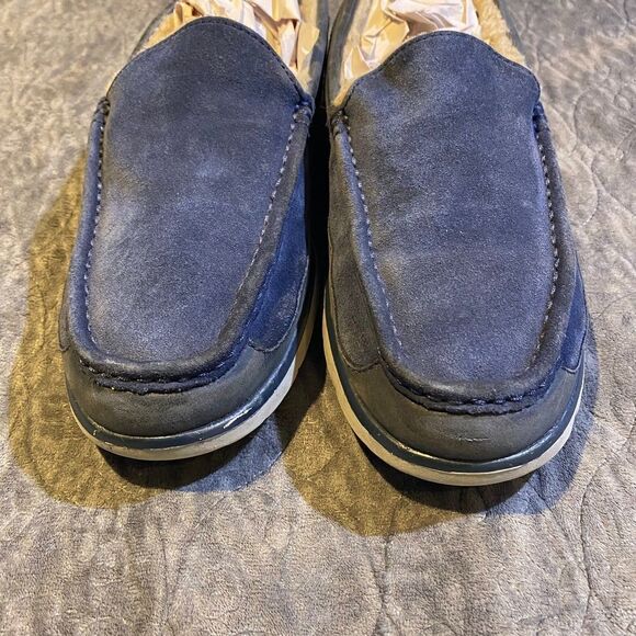 UGG Fascot Slip On Sheepskin Lined Shoes Dark Navy Suede Upper Men’s Size 9 main image 6